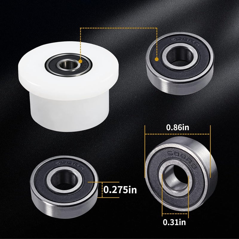 Vsttar Qty.4 Machined Wheels/Rollers Compatible Total Gym Replacement, Fits Models 1000,1100,1400,1500,1600,1700,1800,1900,Achiever,Force,Gold,Max,Platinum,Platinum Plus,Pro,Supra, Supreme,Ultima,Ultra,XLI - Image 5